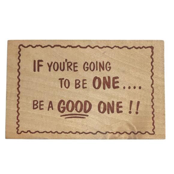Vtg Wooden Postcard Be A Good One Unposted 3 Cent Dixie Novelty North Carolina - Picture 1 of 4